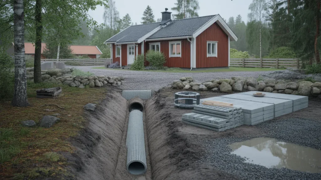 bygga st dmur som h ller r tt grundl ggning dr nering och frostskydd p villatomten