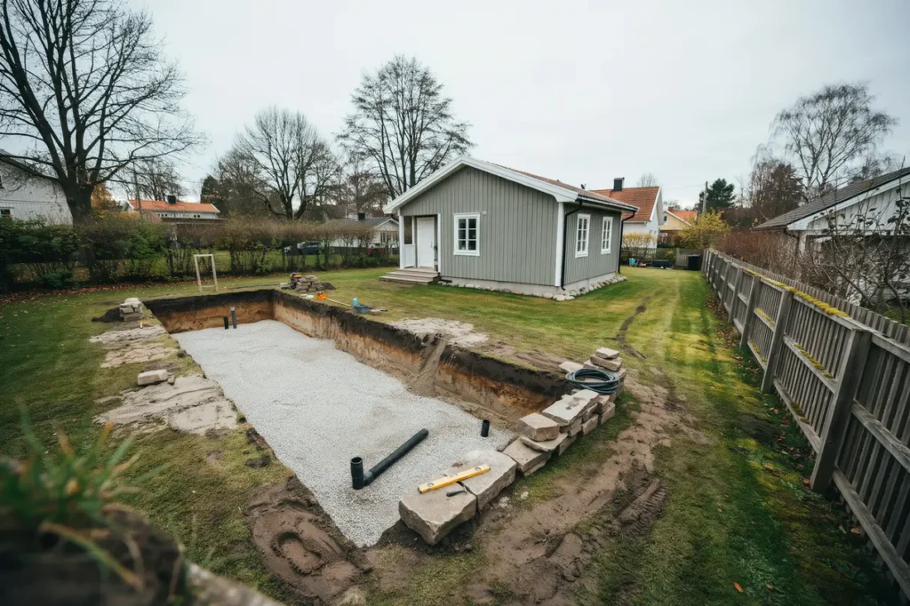 bygga pool p villatomten s planerar du r tt placering markarbete och budget