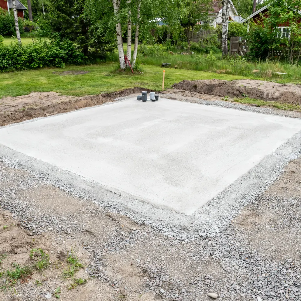 anlagga husgrund gjutning betongplatta vasterhaninge stockholm