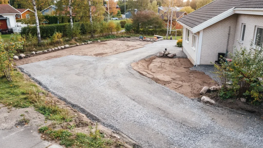 markutj mning och stenborttagning f r st rre uppfart i ribby